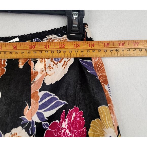 Whimsigoth S Satin Slinky Boho Slip Skirt Floral Lace Gypsy Flowy Romantic New - Picture 8 of 9